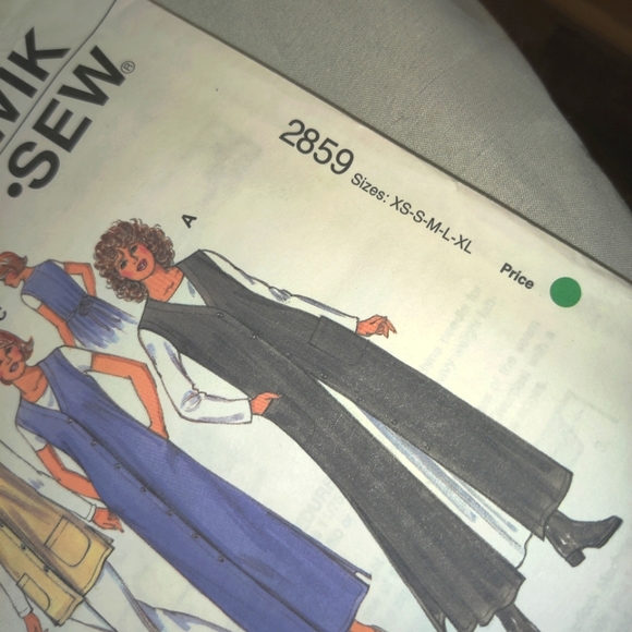🗺️ Kwik Sew 2859, 90's Sewing Pattern, Misses' Vests & Jumper, Size XS-XL, Rare - Picture 4 of 12
